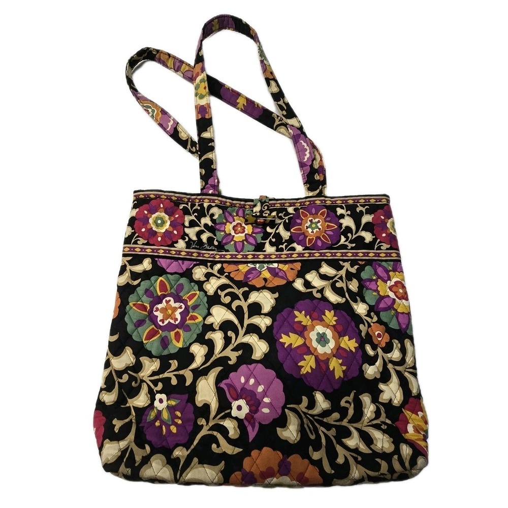 Vera Bradley Susani Bright Floral Quilted Tote Bag Purse Shoulder Bag 12x13x4